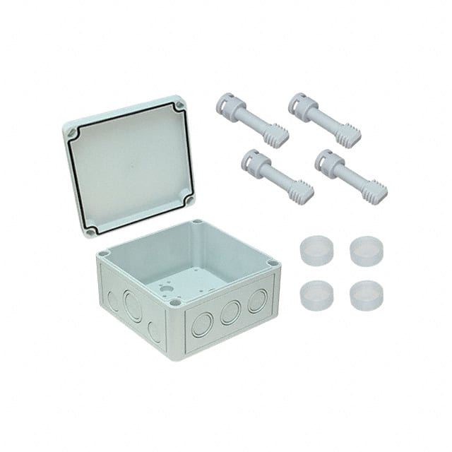 115-904 BOX PLAS GRAY 4.330"L X 4.330"W