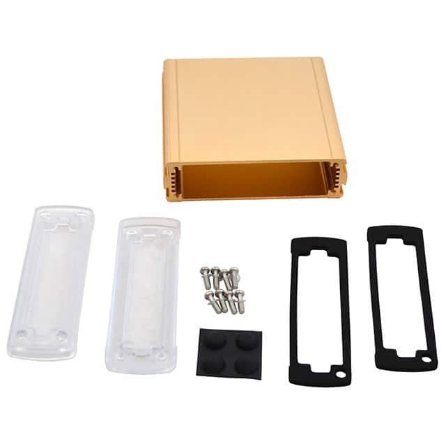 EXN-23354-GDP BOX ALUM CLR/GLD 4.69"L X 4.48"W
