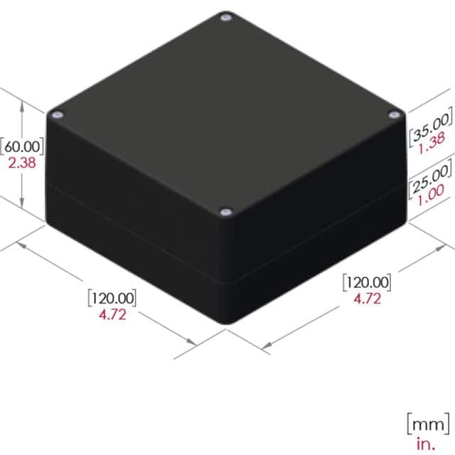 RB55P14B10B BOX PLASTIC BLACK