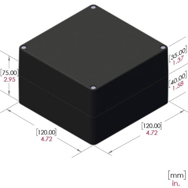 RB55P14B16B BOX PLASTIC BLACK