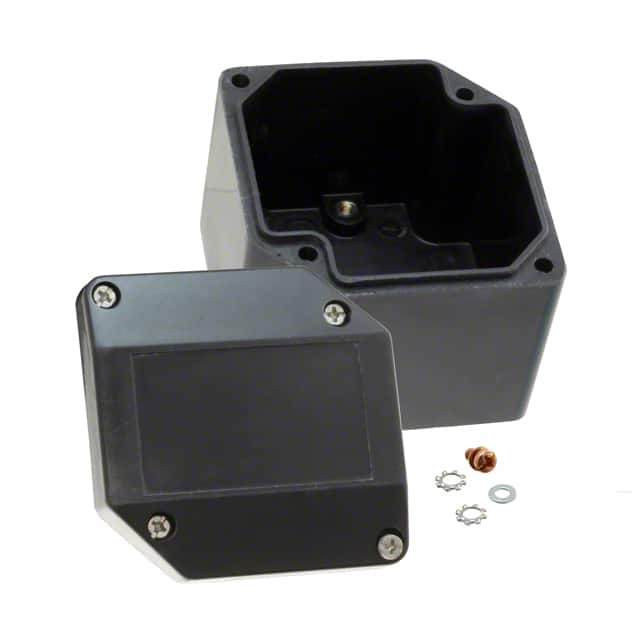268801000 BOX FIBERGLASS BLACK 3.19"X3.19"