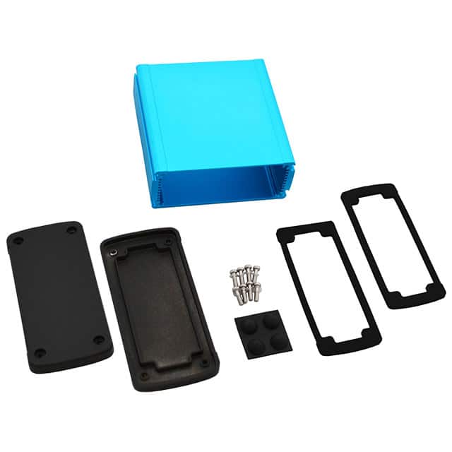 EXN-23357-BL BOX ALUM BLK/BLU 4.69"L X 4.53"W