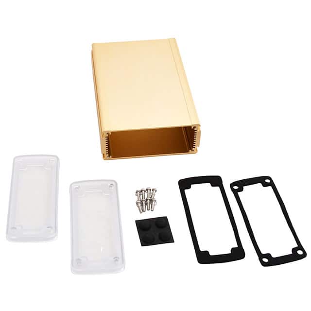 EXN-23358-GDP BOX ALUM CLR/GLD 6.65"L X 4.53"W
