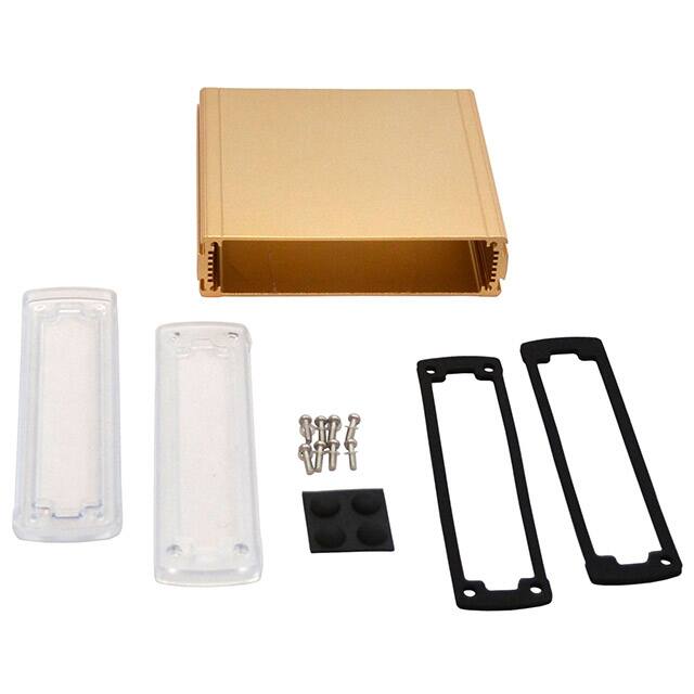 EXN-23360-GDP BOX ALUM CLR/GLD 5.08"L X 5.77"W