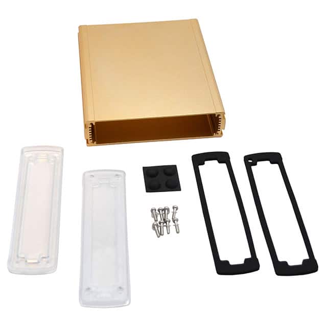 EXN-23361-GDP BOX ALUM CLR/GLD 6.65"L X 5.77"W