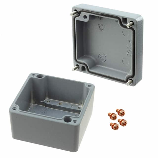 150-005 BOX ALUM SILVER 3.15"L X 2.950"W