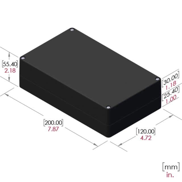 RB85P12B10B BOX PLASTIC BLACK