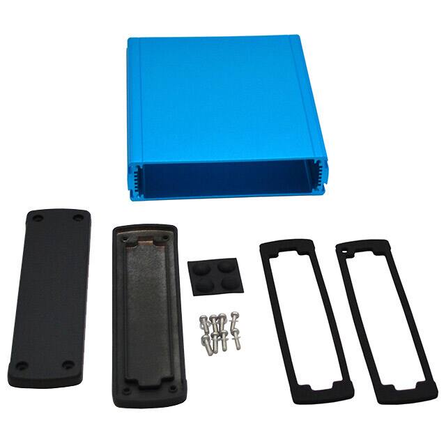 EXN-23361-BL BOX ALUM BLK/BLU 6.65"L X 5.77"W