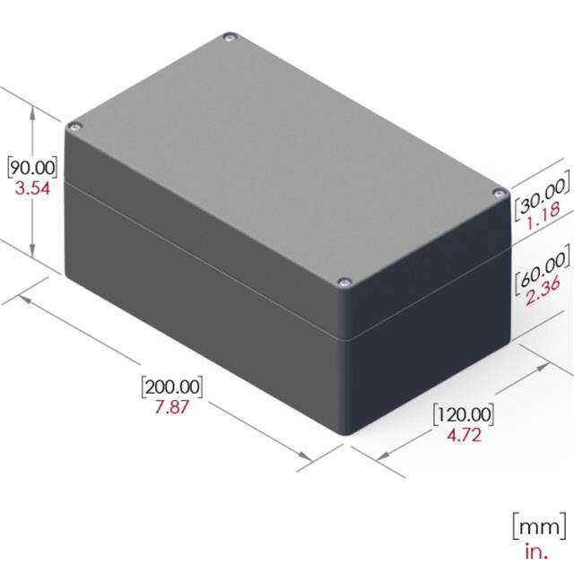 RB85P12G24G BOX PLASTIC GRAY