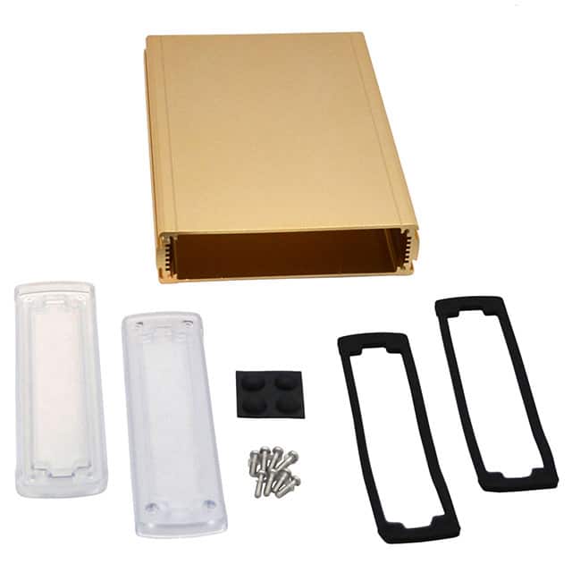 EXN-23362-GDP BOX ALUM CLR/GLD 8.23"L X 5.77"W