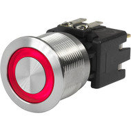 3-101-004 The Schurter Inc. 3-101-004 is an anti-vandal illuminated pushbutton switch with a DPST circuit. It offers a 16A switching current at 250V.