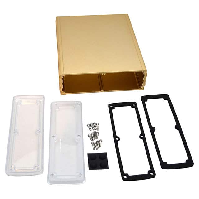 EXN-23366-GDP BOX ALUM CLR/GLD 8.23"L X 7"W