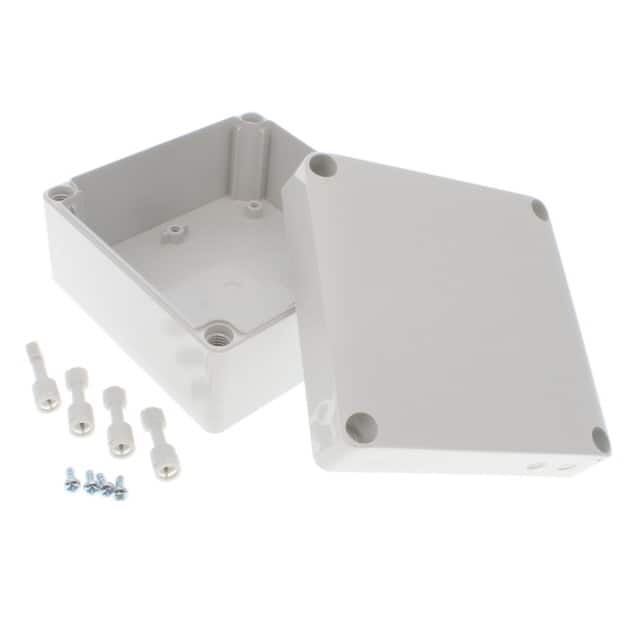 Q13138PCE BOX PLAS GRAY 4.921"L X 4.921"W