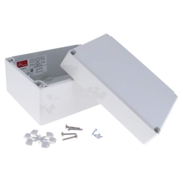 Q16129PCD BOX PLAS GRAY 6.299"L X 4.724"W