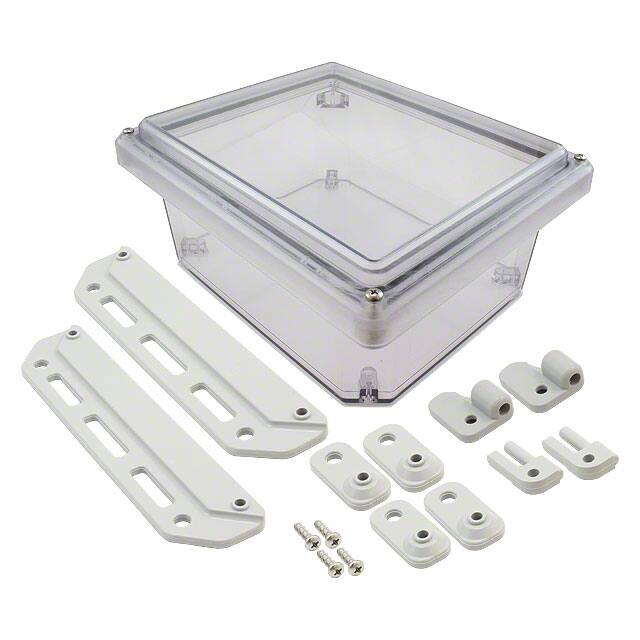 I342S,TCBC BOX PLAS CLR 11.750"L X 9.980"W