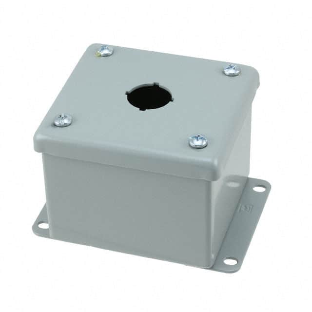 E1PBG BOX STEEL GRAY 3.504"L X 3.268"W