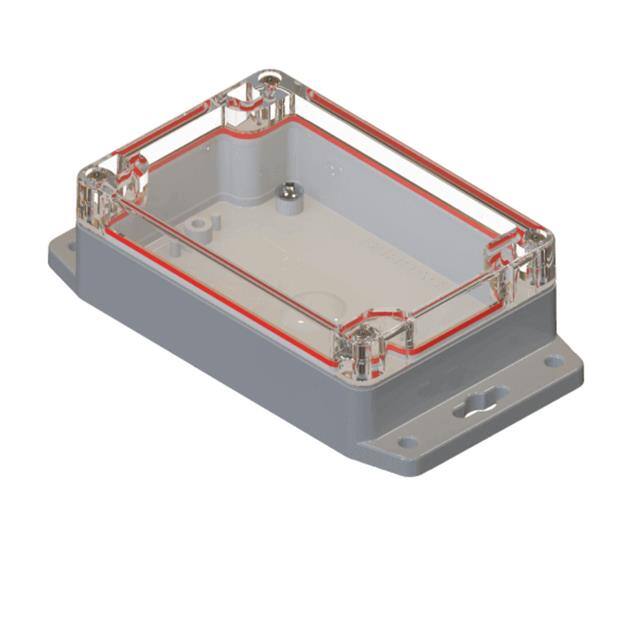 RBF53P06C10G CLEAR/GRAY FLANGED BASE POLYCARB