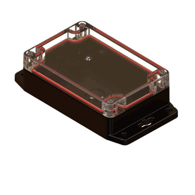 RBF53P06C10B CLEAR/BLACK FLANGED BASE POLYCAR