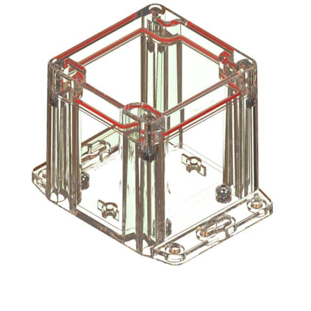 RBF33P06C28C CLEAR/CLEAR FLANGED BASE POLYCAR