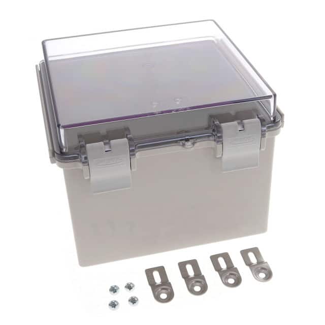 NBF-32214 BOX ABS GRY/CL 7.080"L X 7.080"W