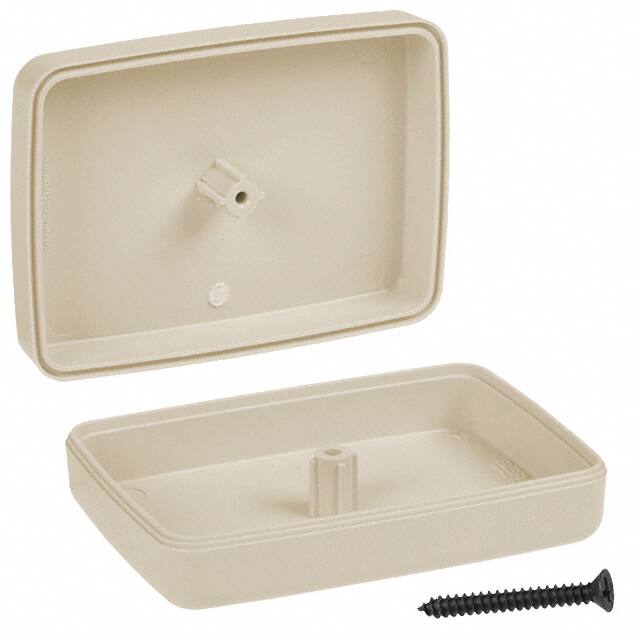 CH6,AL BOX ABS ALMOND 2.390"L X 1.740"W