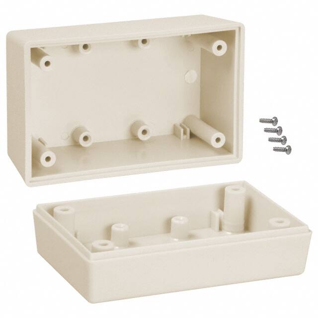 112,AL BOX ABS ALMOND 3.600"L X 2.250"W
