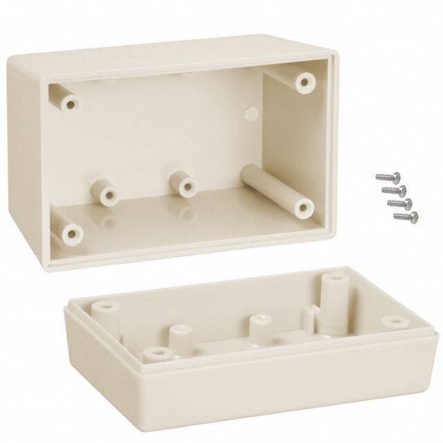 113,AL BOX ABS ALMOND 3.600"L X 2.250"W