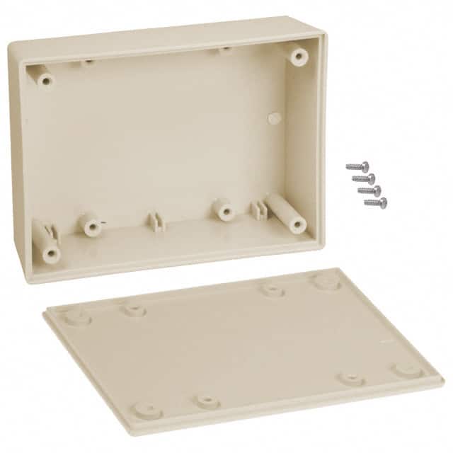 032,AL BOX ABS ALMOND 4.380"L X 3.250"W