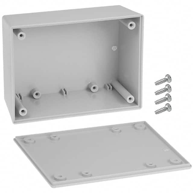 033,GY BOX ABS GRAY 4.380"L X 3.250"W