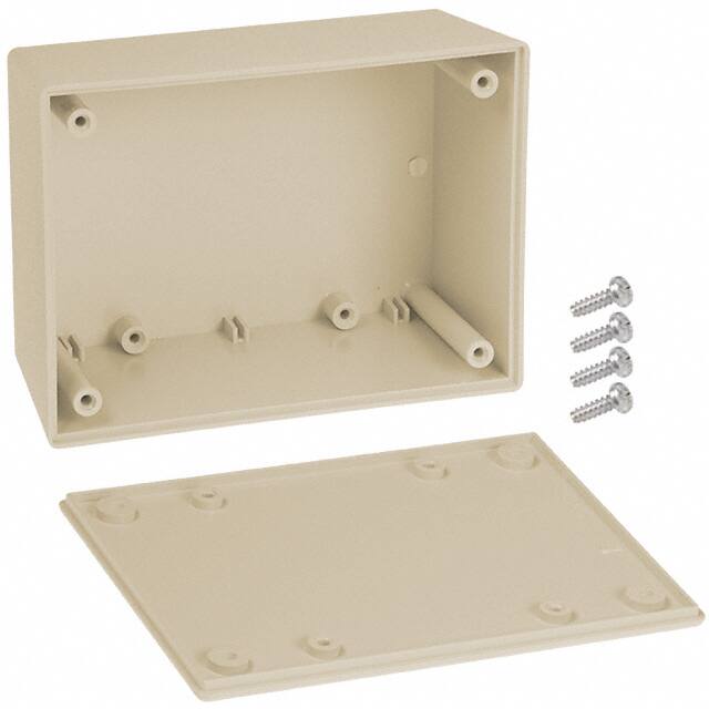 033,AL BOX ABS ALMOND 4.380"L X 3.250"W