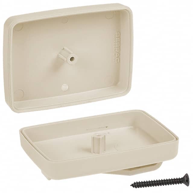 CH6PC,AL BOX ABS ALMOND 2.390"L X 1.740"W