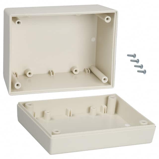 133I,AL BOX ABS ALMOND 4.380"L X 3.250"W