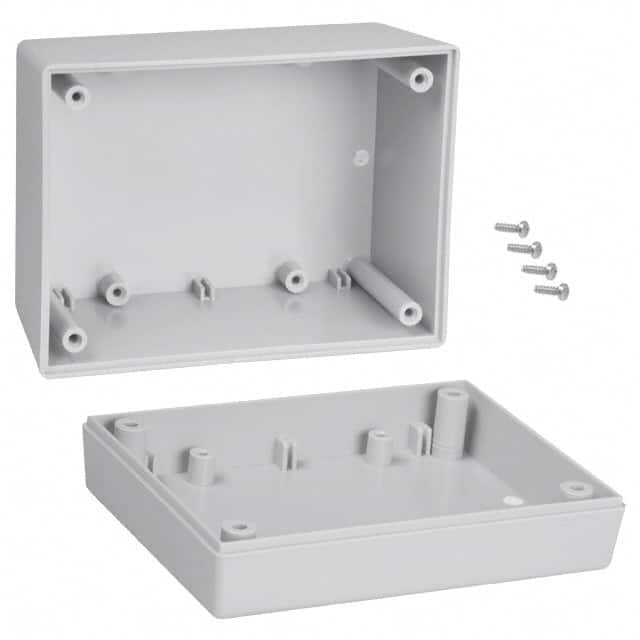 133I,GY BOX ABS GRAY 4.380"L X 3.250"W