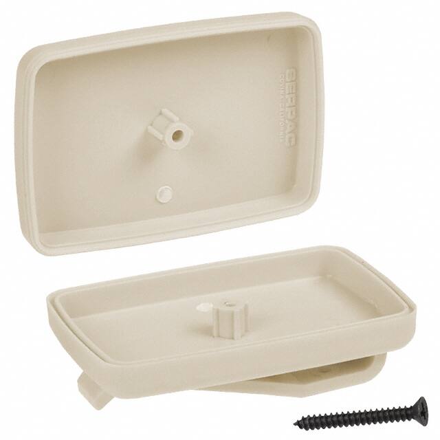 CH4PC,AL BOX ABS ALMOND 2.265"L X 1.515"W