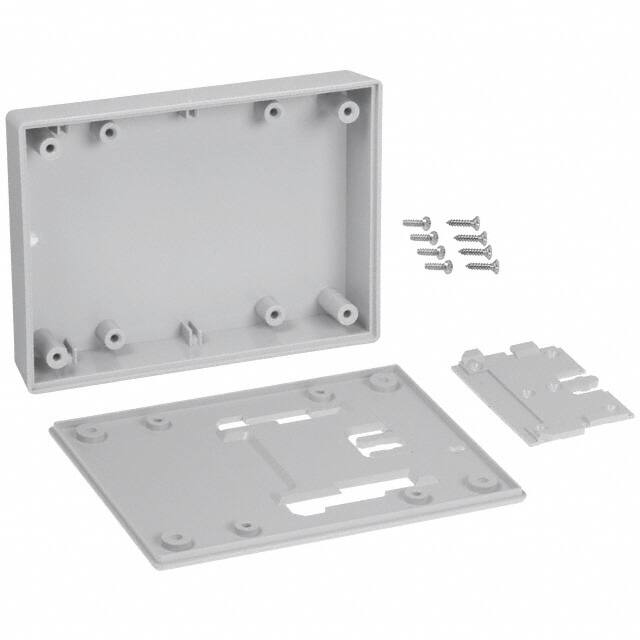 031WI,GY BOX ABS GRAY 4.380"L X 3.250"W