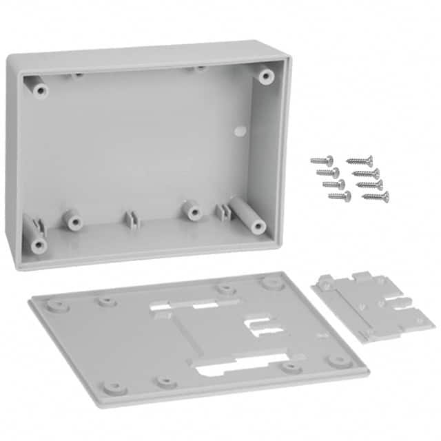 032W,GY BOX ABS GRAY 4.380"L X 3.250"W