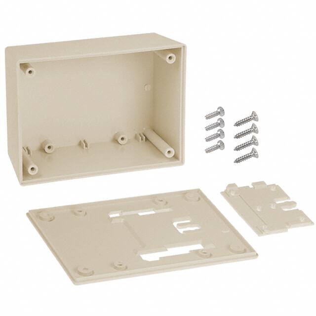 033W,AL BOX ABS ALMOND 4.380"L X 3.250"W