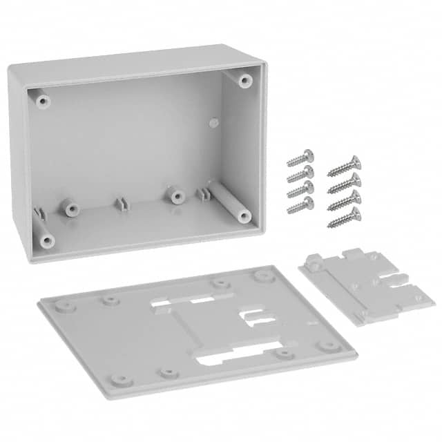 033W,GY BOX ABS GRAY 4.380"L X 3.250"W