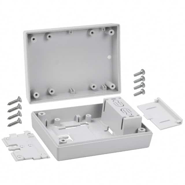 231WI,GY BOX ABS GRAY 4.380"L X 3.250"W