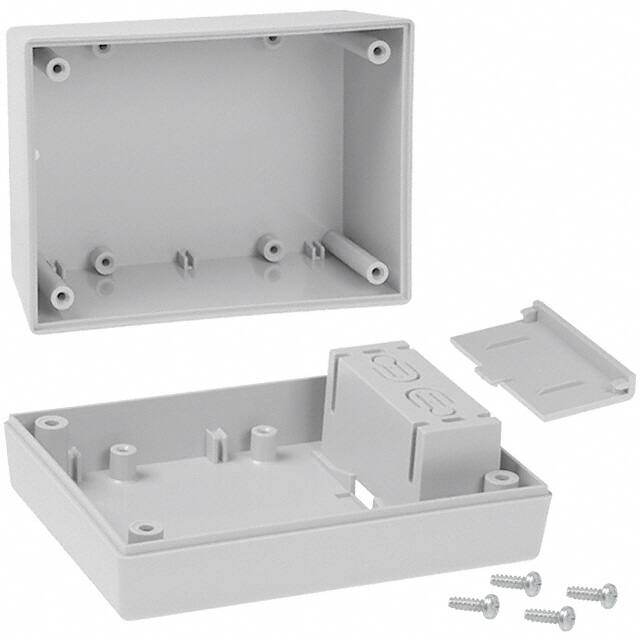 233,GY BOX ABS GRAY 4.380"L X 3.250"W
