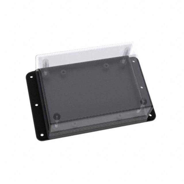 WM032C,BK BOX PLAS BLK/CLR 4.38"L X 3.25"W