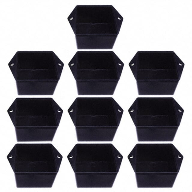 PB-1574-TF BOX ABS BLACK 2"L X 2"W 10PC