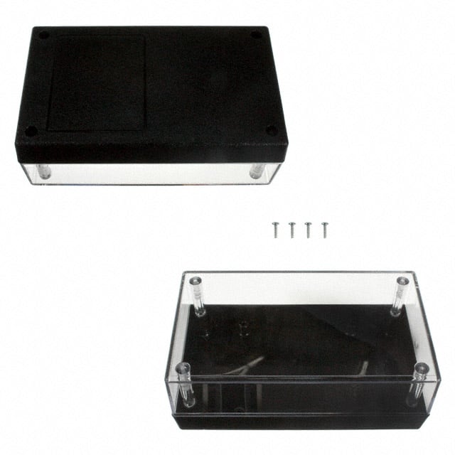 152C,BK BOX PLAS BLK/CLR 5.62"L X 3.25"W