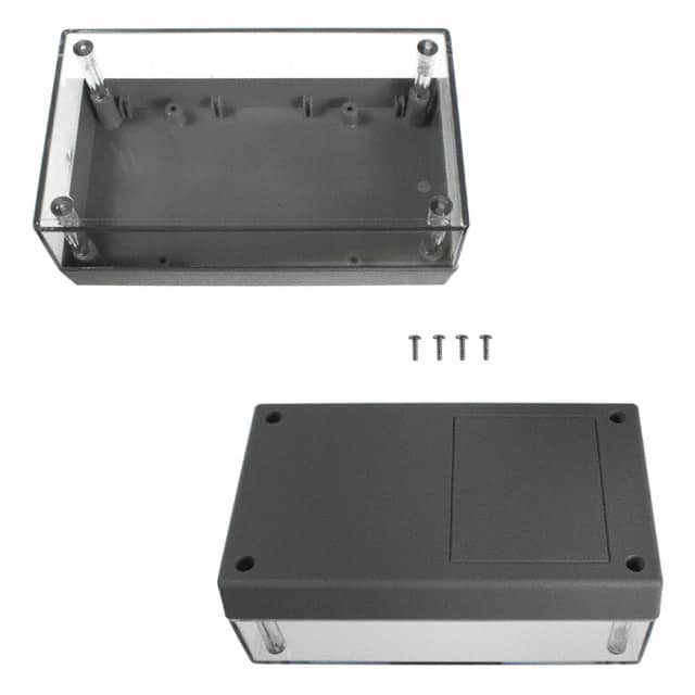 152C,GY BOX PLAS GRY/CLR 5.62"L X 3.25"W
