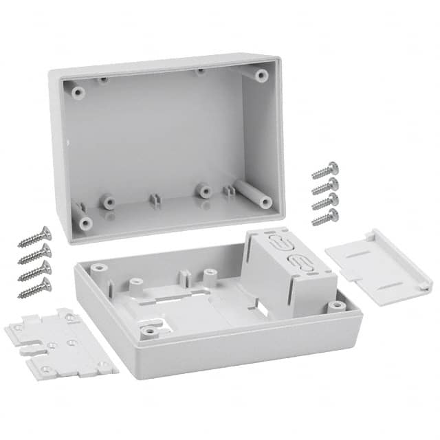 233W,GY BOX ABS GRAY 4.380"L X 3.250"W