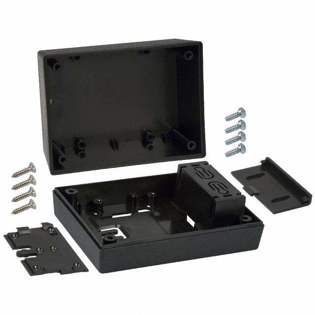 233WI,BK BOX ABS BLACK 4.380"L X 3.250"W