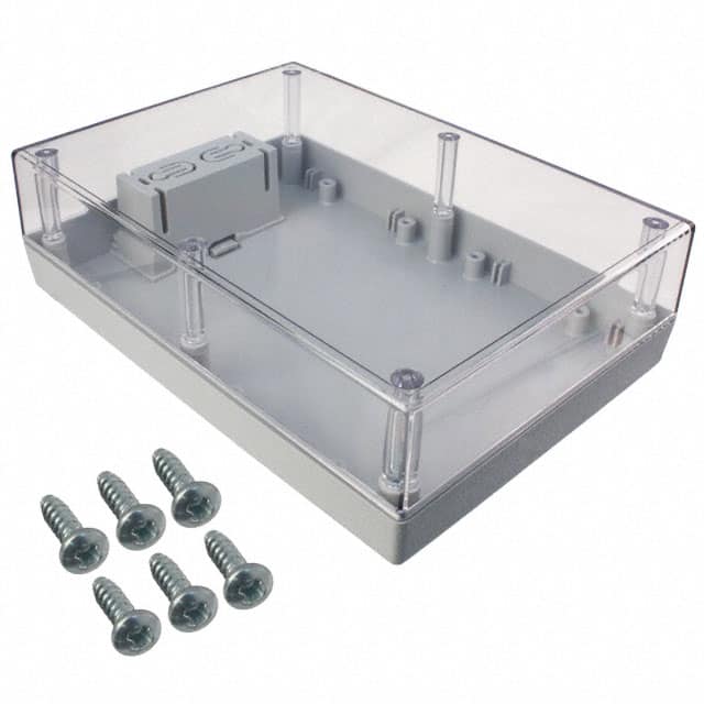 272C,GY BOX PLAS GRY/CLR 6.88"L X 4.88"W