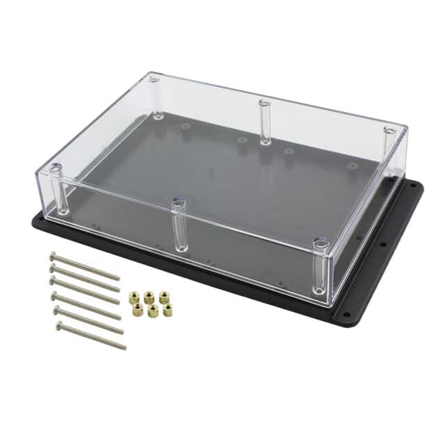 WM072RC,BK BOX PLAS BLK/CLR 6.88"L X 4.88"W