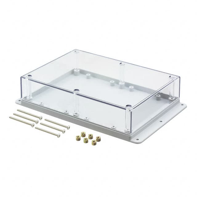 WM072RC,GY BOX PLAS GRY/CLR 6.88"L X 4.88"W