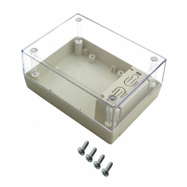 232C,AL BOX PLSTC AMD/CL 4.38"L X 3.25"W